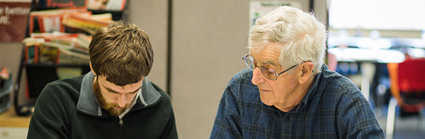 volunteer with student